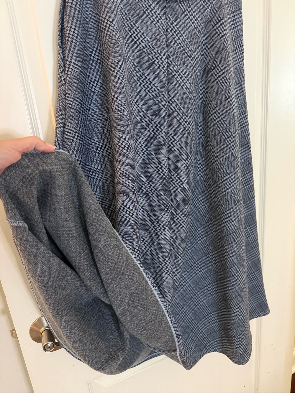NWT HALARA Blue Plaid A-Line Midi Skirt - Picture 10 of 10